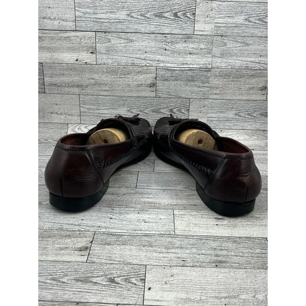 Bass Mens Loafers Tassel Dress Shoes Leather Upper Size 10 M Brown Brazil‎ - Picture 4 of 8
